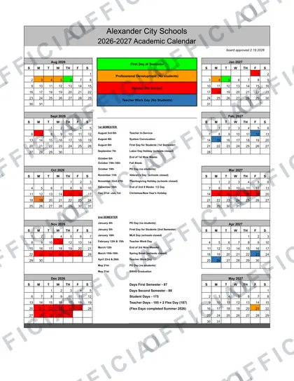 Blount County Schools 2026-27 calendar