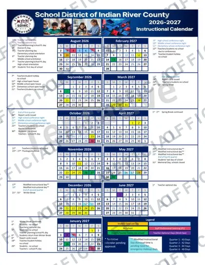 Indian River County 26 27 2026-27 calendar