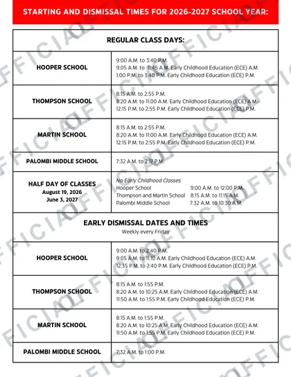 Lake Villa School District #41 2026-27 calendar