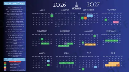 Moravia Central School District 2026-27 calendar