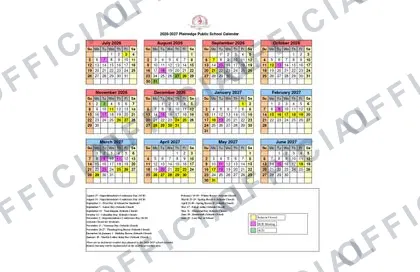 Plainedge Public School 2026-27 calendar