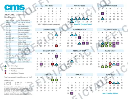 Charlotte-Mecklenburg Schools 2026-27 calendar