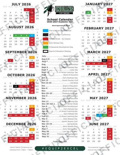 Catoosa Public Schools Rev 2 2026-27 calendar