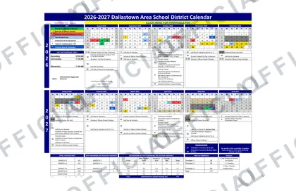 Dallastown Area School District 2026-27 calendar
