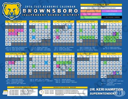 Brownsboro ISD 2026-27 calendar