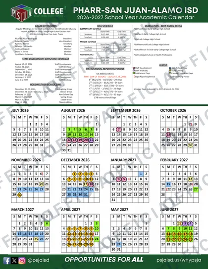 Harmony Public Schools Central Texas 2026-27 calendar