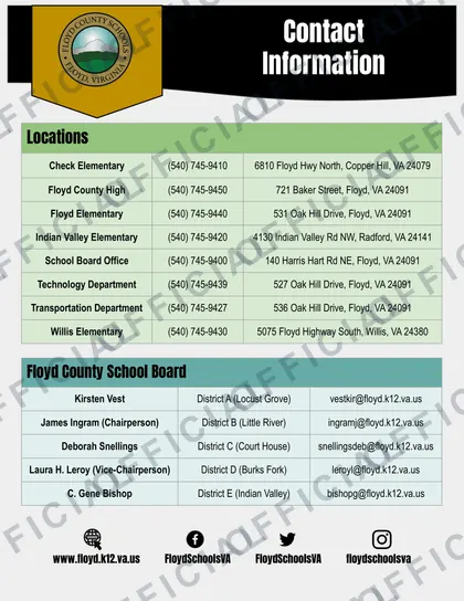 Floyd County Schools 2026-27 calendar