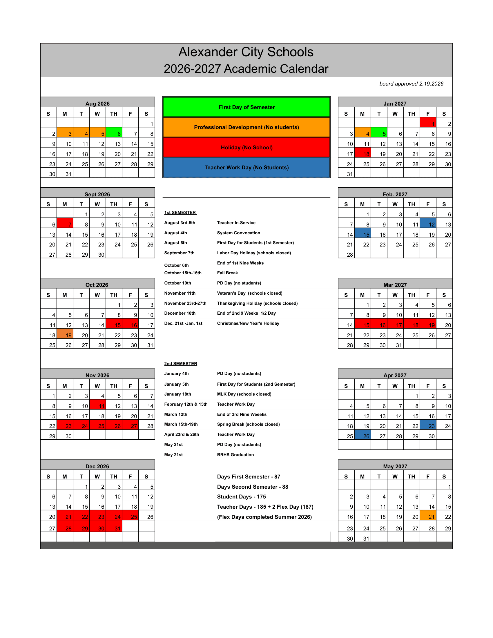 Chambers County Schools Calendar 26-27 Revised [PDF]