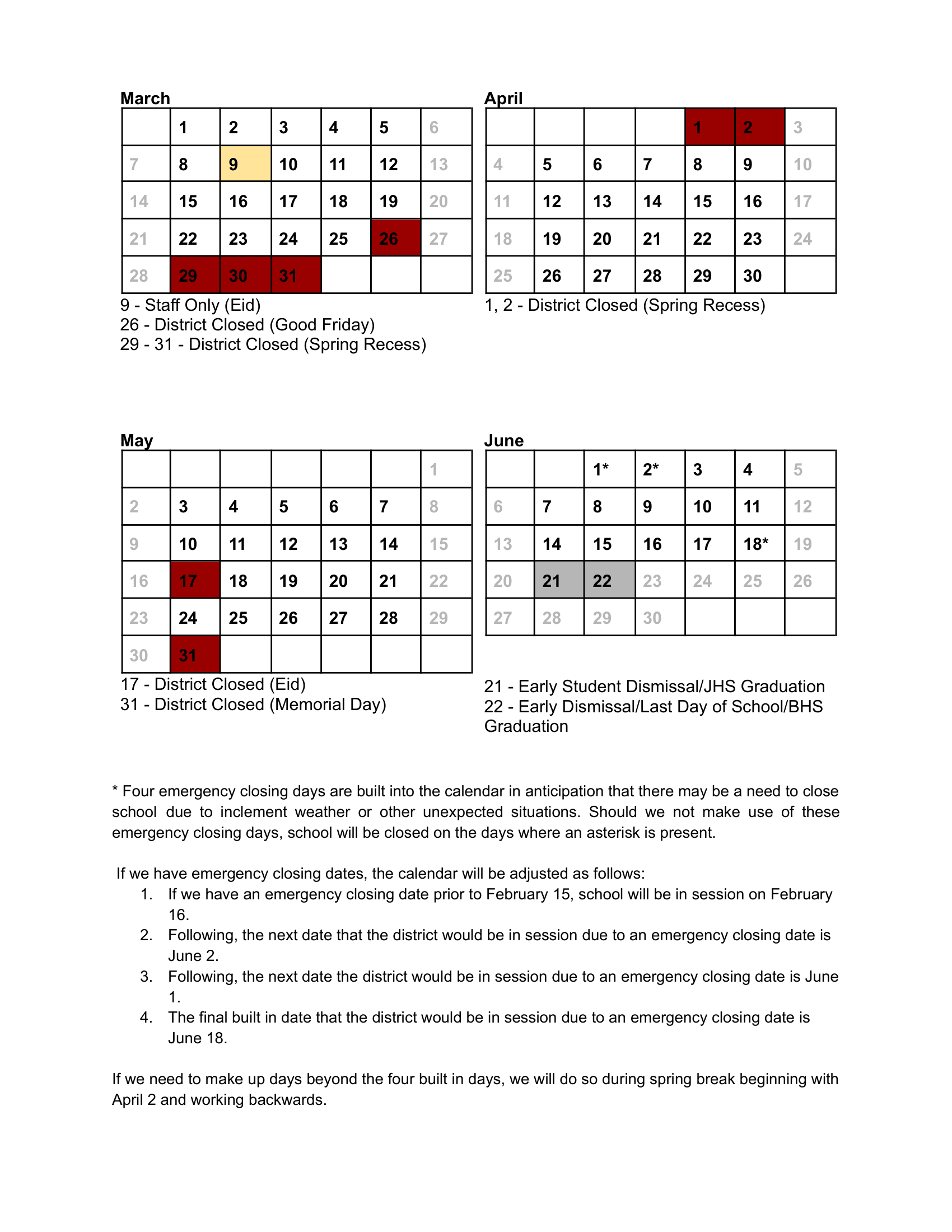 BOONTON PUBLIC SCHOOLS NJ 2026-27 calendar page 2