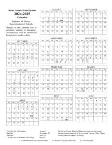 Sevier County Schools Calendar 24-25