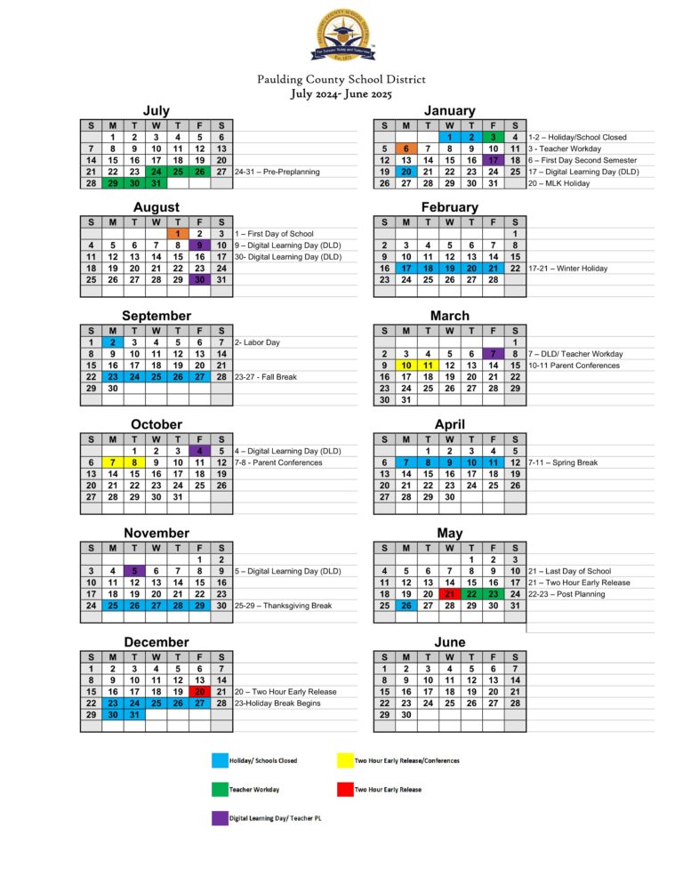 Paulding County School Calendar 24-25 [PDF] - EduCounty