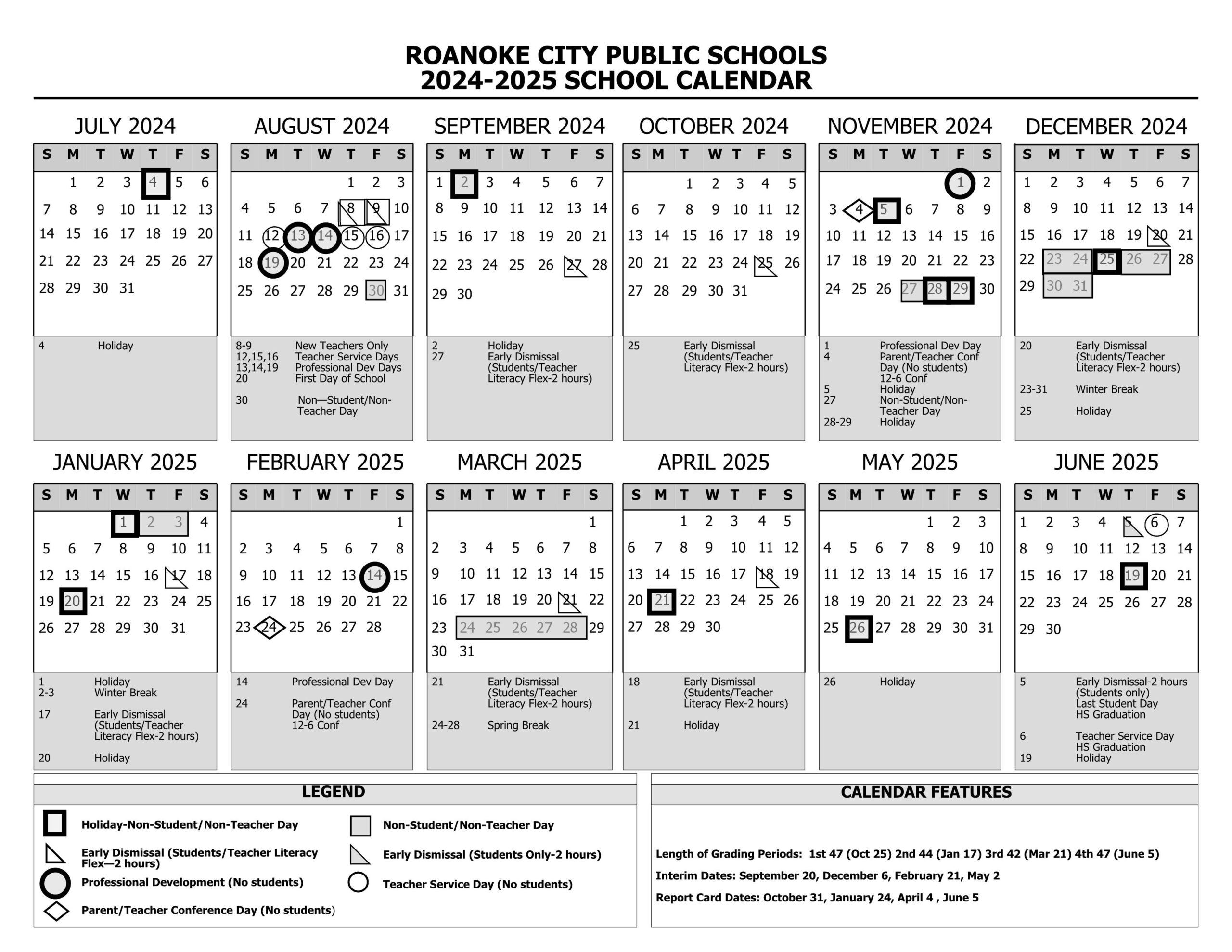 Roanoke County Schools Calendar 24 25 Updated EduCounty Roanoke County Schools Calendar 24 25 Updated EduCounty