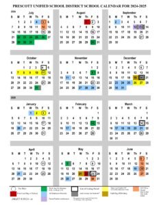 Prescot Unified School District Calendar 24-25