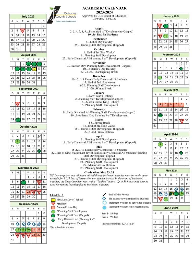 Cabarrus County Schools Calendar 24 25 PDF EduCounty Cabarrus County Schools Calendar 24 25 PDF EduCounty
