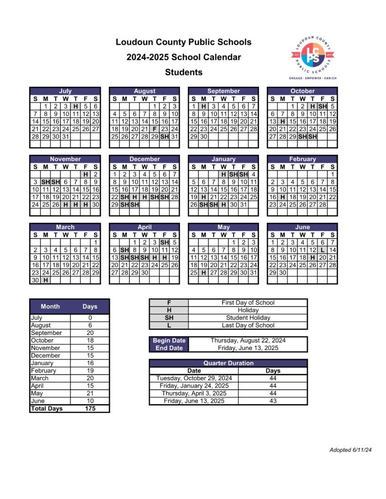 loudoun county schools calendar