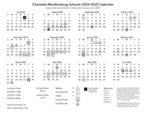 Charlotte-Mecklenburg (CMS) School County Calendars 24-25