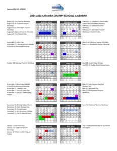 catawba school calendar