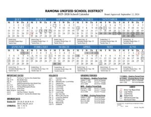Ramona Unified School District 25-26 PDF