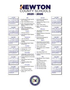 Newton county ga school calendar