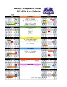 Mitchell County ga schools calendar 25-26
