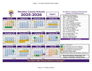 Bleckley county schools calendar 25-26