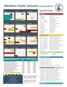 WINDHAM PUBLIC SCHOOLS CALENDAR 24-25