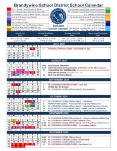 Brandywine School District Calendar 25-26