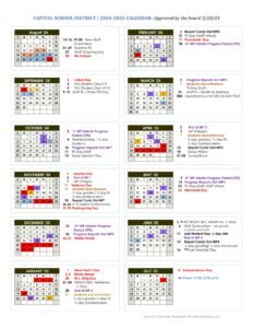 Capital School District de 24-25 school calendar