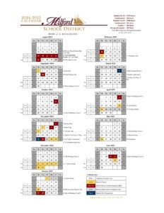 Milford county schools calendar 24-25