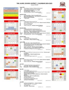 LAUREL SCHOOL DISTRICT CALENDAR 24-25