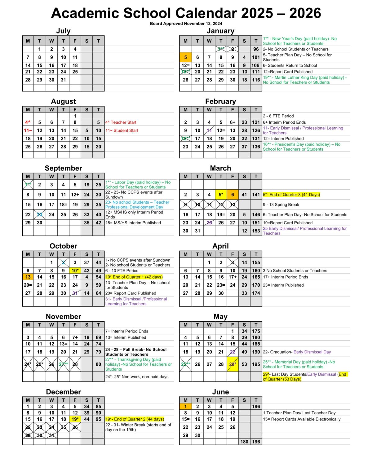 Collier County FL Schools Calendar 2526 [PDF] EduCounty