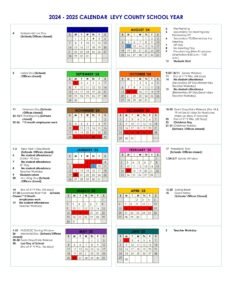 levy county fl school calendar 24-25