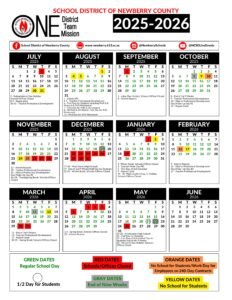 newberry schools calendar 25-26
