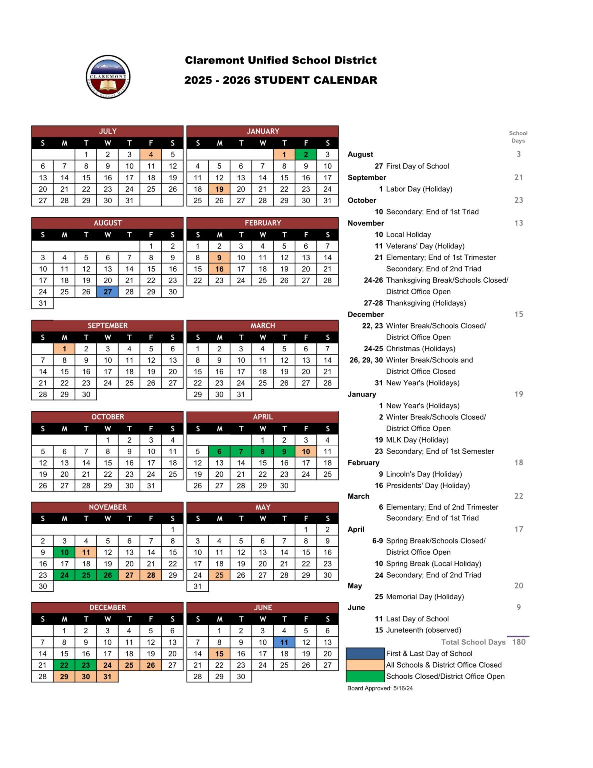 Claremont Unified School District 2526[PDF] EduCounty