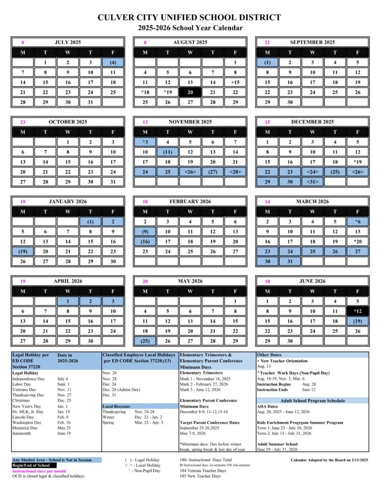 Culver City Unified School District 25-26