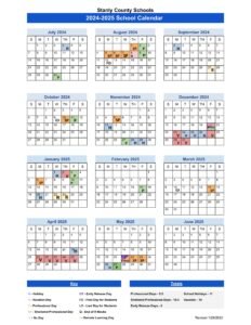 stanly county schools calendar