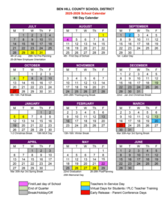 ben hill county schools calendar ga 25-26