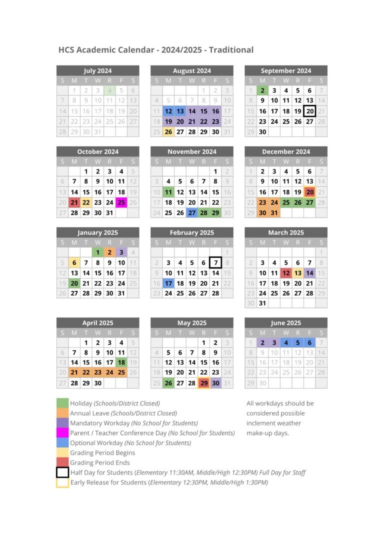 Hoke County Schools Calendar 24 25 PDF EduCounty