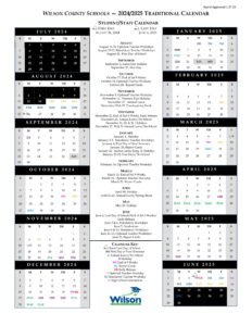 wilson county nc schools calendar