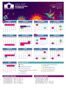 San Antonio SAISD Calendar FAQs San Antonio SAISD Calendar FAQs When is the first day of school in San Antonio SAISD for the 2025-2026 calendar year? The first day of school is August 13, 2025. [cite: 11] When is the last day of school in San Antonio SAISD for the 2025-2026 calendar year? The last day of school is May 28, 2026. [cite: 11] When does the first grading period start in San Antonio SAISD for the 2025-2026 calendar year? The first grading period starts on August 13, 2025. [cite: 11] When does the first grading period end in San Antonio SAISD for the 2025-2026 calendar year? The first grading period ends on October 9, 2025. [cite: 11] When does the second grading period start in San Antonio SAISD for the 2025-2026 calendar year? The second grading period starts on October 14, 2025. [cite: 11] When does the second grading period end in San Antonio SAISD for the 2025-2026 calendar year? The second grading period ends on December 18, 2025. [cite: 11] When does the third grading period start in San Antonio SAISD for the 2025-2026 calendar year? The third grading period starts on January 6, 2026. [cite: 11] When does the third grading period end in San Antonio SAISD for the 2025-2026 calendar year? The third grading period ends on March 5, 2026. [cite: 11] When does the fourth grading period start in San Antonio SAISD for the 2025-2026 calendar year? The fourth grading period starts on March 17, 2026. [cite: 11] When does the fourth grading period end in San Antonio SAISD for the 2025-2026 calendar year? The fourth grading period ends on May 28, 2026. [cite: 11]