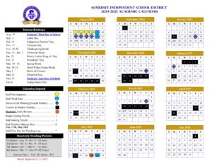 Somerset ISD Schools calendar 24-25