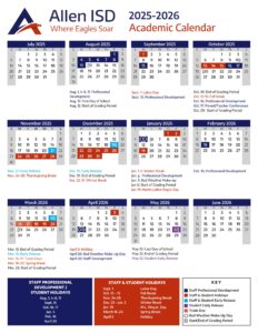 Allen ISD School Calendar 25-26 [PDF] - EduCounty