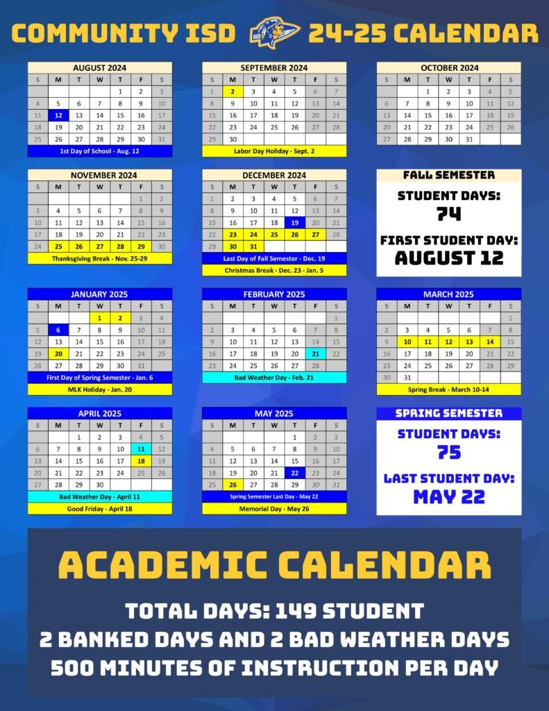 COMMUNITY ISD School Calendar 24-25