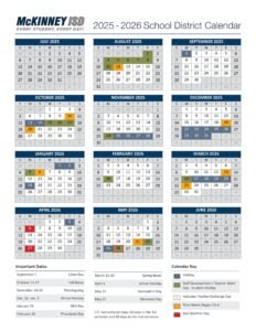 McKinney ISD school Calendar 25-26