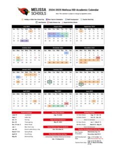 melissa isd schools calendar 24-25
