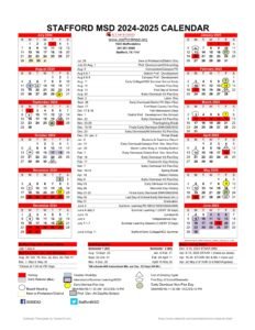STAFFORD SMSD SCHOOL CALENDAR 24-25