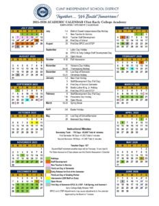 CLINT isd school calendar 25-26 CECA