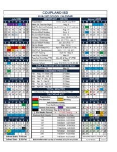 COUPLAND ISD SCHOOL CALENDAR 24-25
