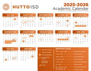 HUTTO ISD SCHOOL CALENDAR 25-26