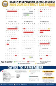 KILLEEN ISD SCHOOL CALENDAR 24-25